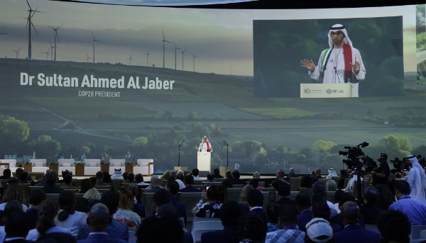 Sultan Ahmed al-Jaber, president of the COP28, in Dubai on 2 December 2023.
