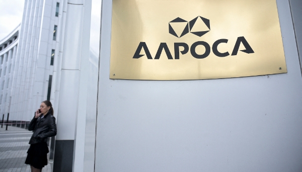 Office of Russian diamond producer Alrosa in Moscow, 27 April 2022. 