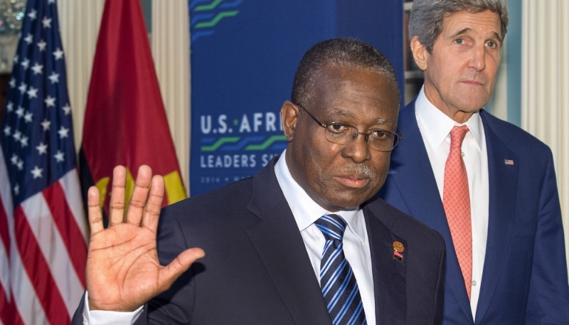Manuel Vicente, then Angola VP, with then US Secretary of State John Kerry, 4 August 2014, in Washington DC, USA.