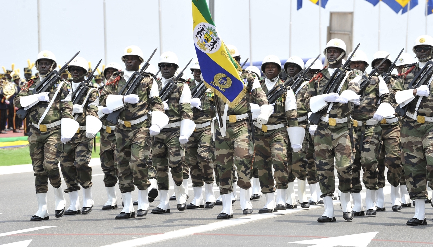 Gabonese Armed Forces parade in Libreville, 17 August 2024.