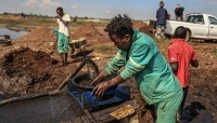 Artisanal miners in the Gugulethu slum in Ekurhuleni, South Africa, 18 February 2026.