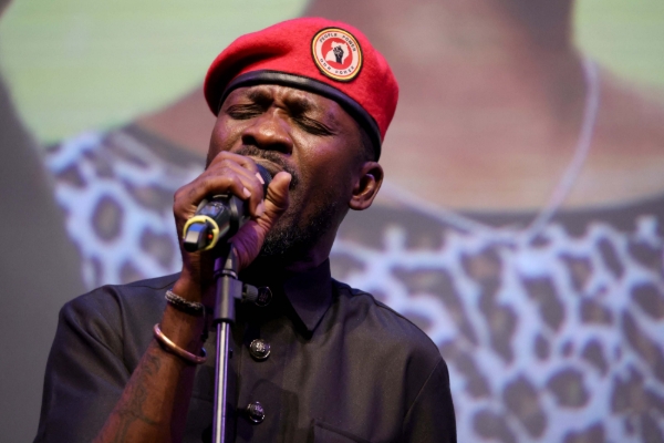 The opponent Robert Kyagulanyi, aka Bobi Wine.