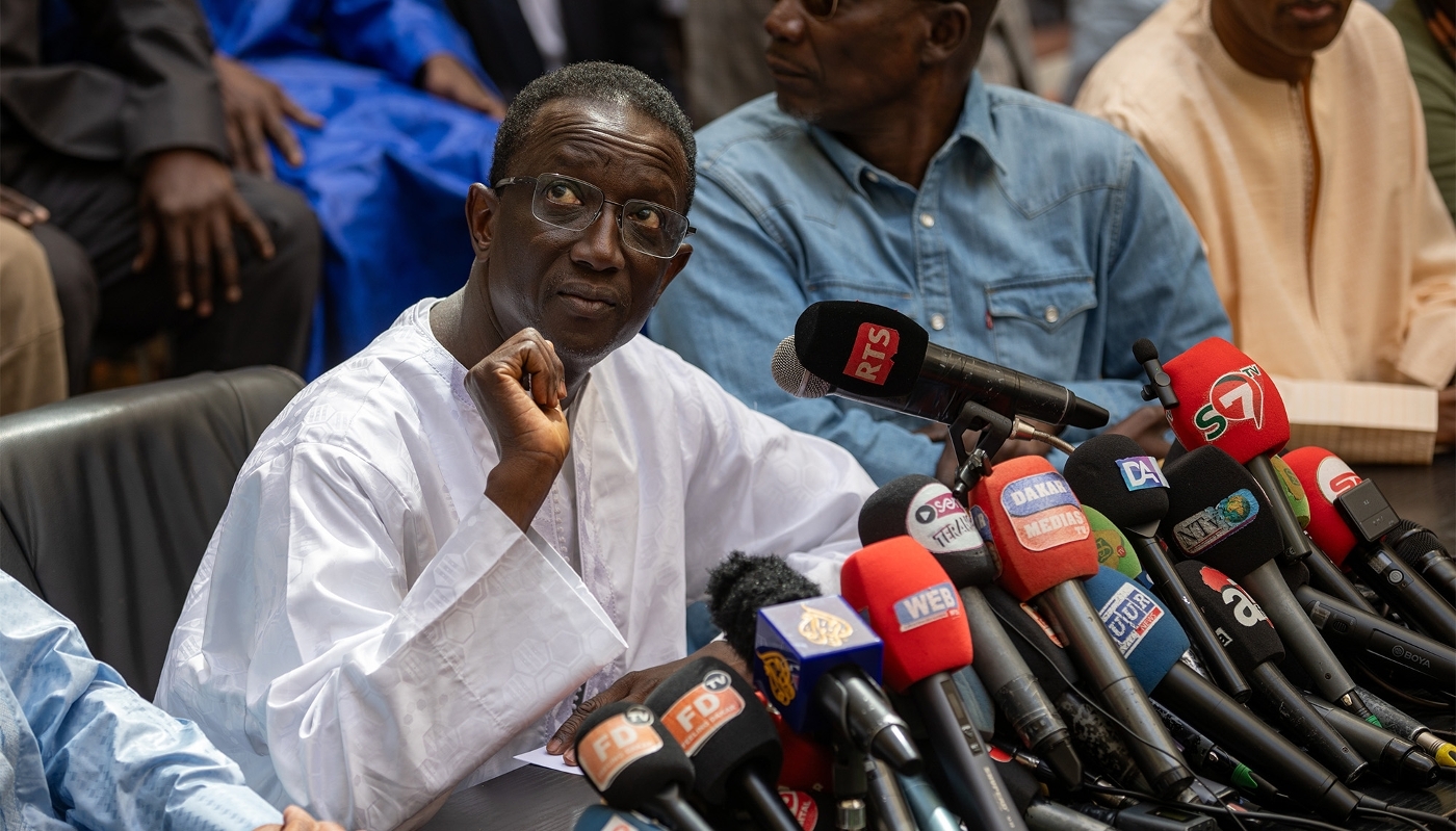 Amadou Ba, former Senegalese PM, in Dakar, 25 March 2024.