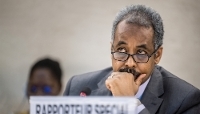 Special Rapporteur on the Situation of Human Rights in Eritrea, Mohamed Abdelsalam Babiker in Geneva, Switzerland, in February 2024. 
