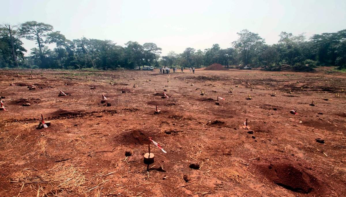 One of the sites surveyed by Orano (then Areva) in 2013 at Bakouma, Central African Republic.