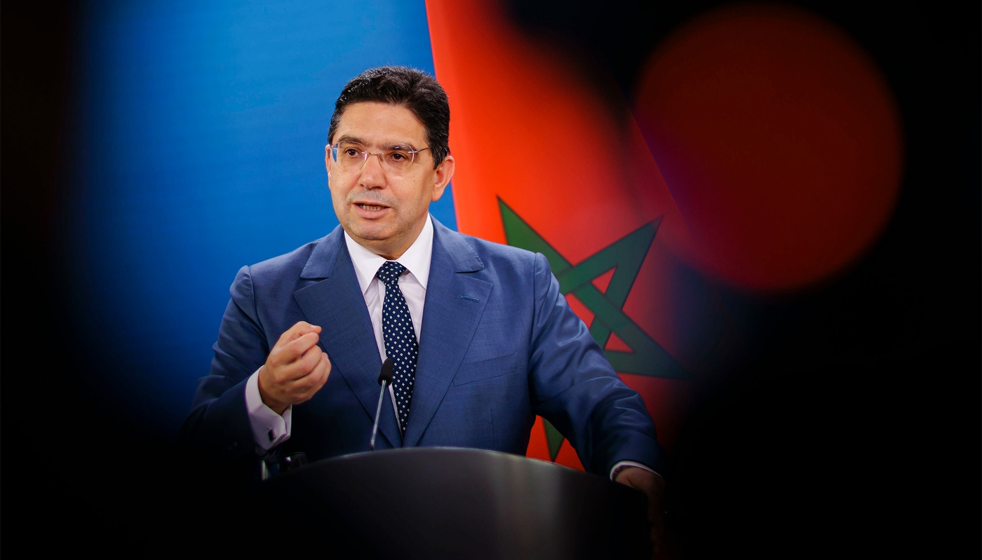 The Moroccan Minister of Foreign Affairs, Nasser Bourita, in Berlin, Germany, on 28 June 2024.