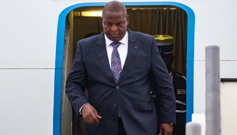 Faustin-Archange Touadéra arriving in Saint Petersburg, for the 2nd Russia-Africa summit, 26 July 2023.