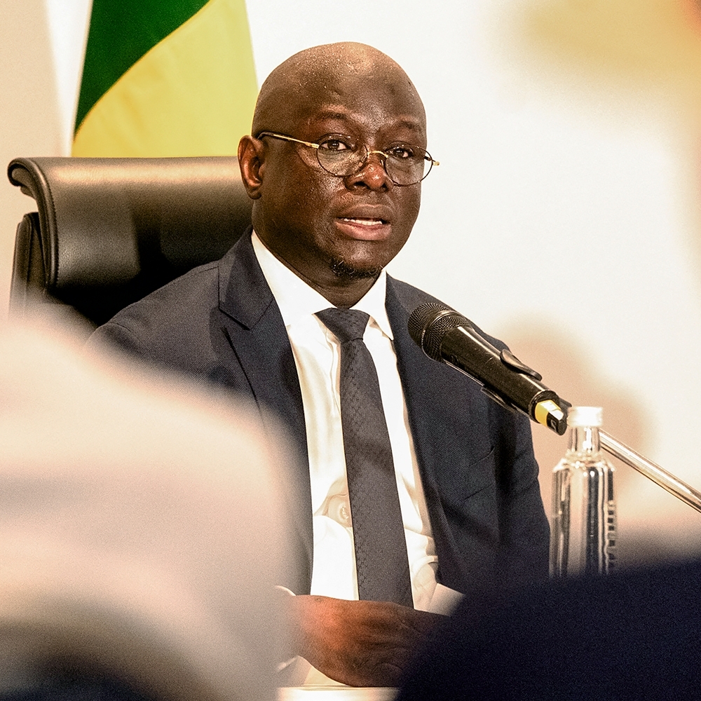 The Senegalese Minister for the Economy and Finance, Cheikh Diba, in Dakar, on 1 September 2026.