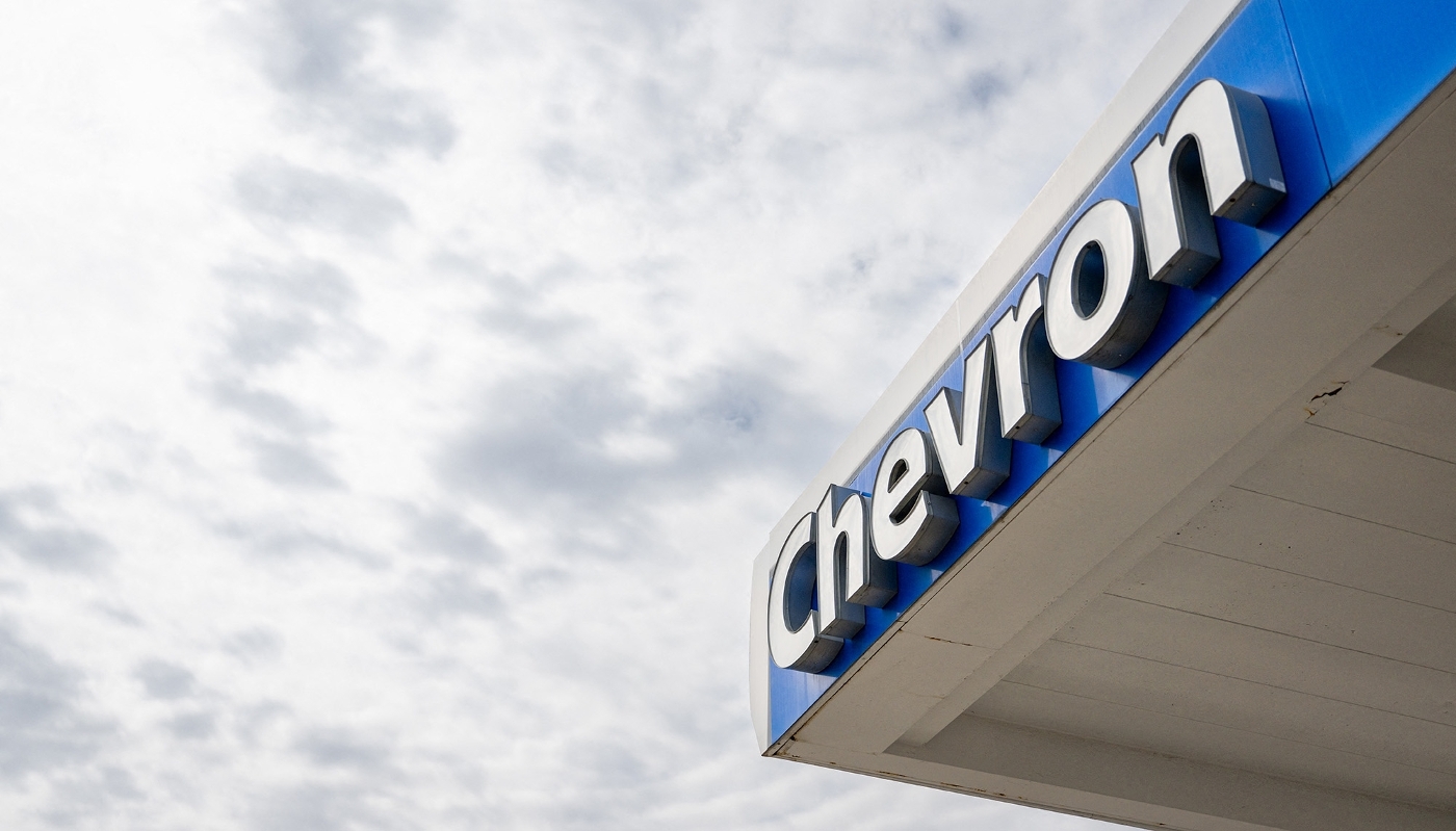 A Chevron petrol station in the United States, February 2025.