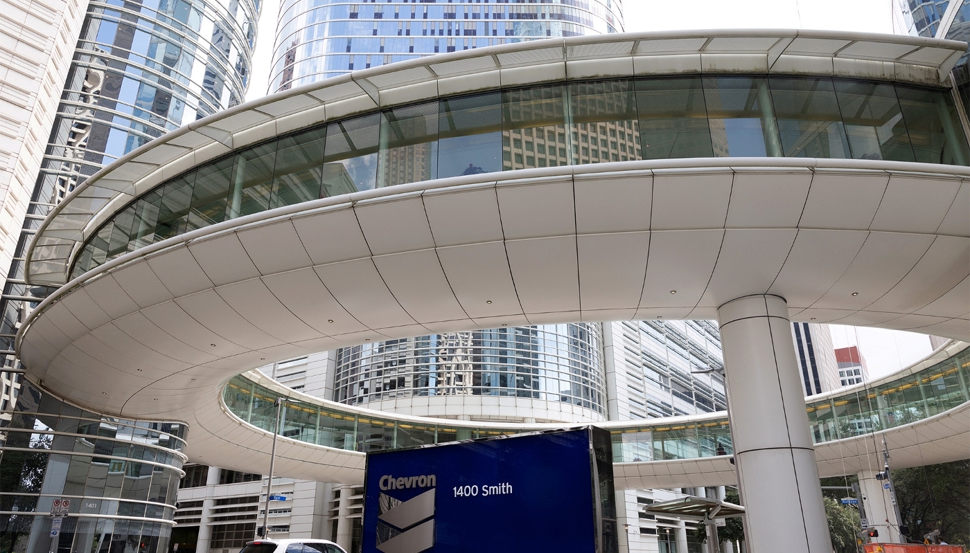 Chevron's headquarters in Houston, Texas on 19 August 2025.