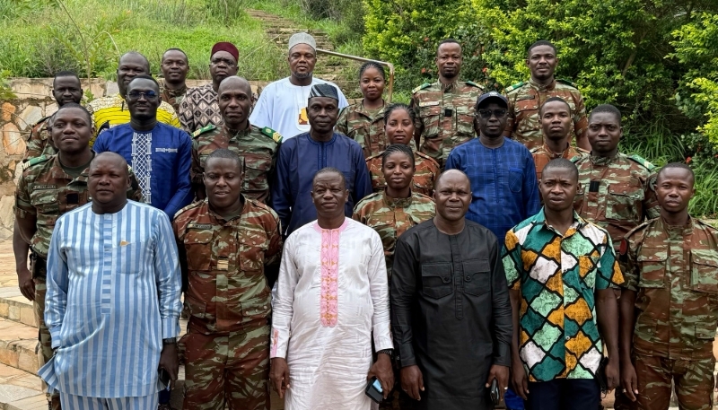A civil-military committee in the department of Atacora, Benin, in July 2025.