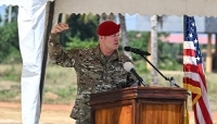 General Claude Tudor, who heads the US Special Operations Command Africa in Jacqueville, Ivory Coast, on 30 April 2026.