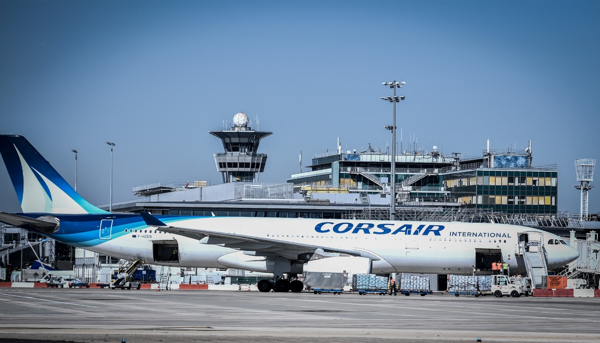 A Corsair plane at Orly airport, near Paris, in June 2020.