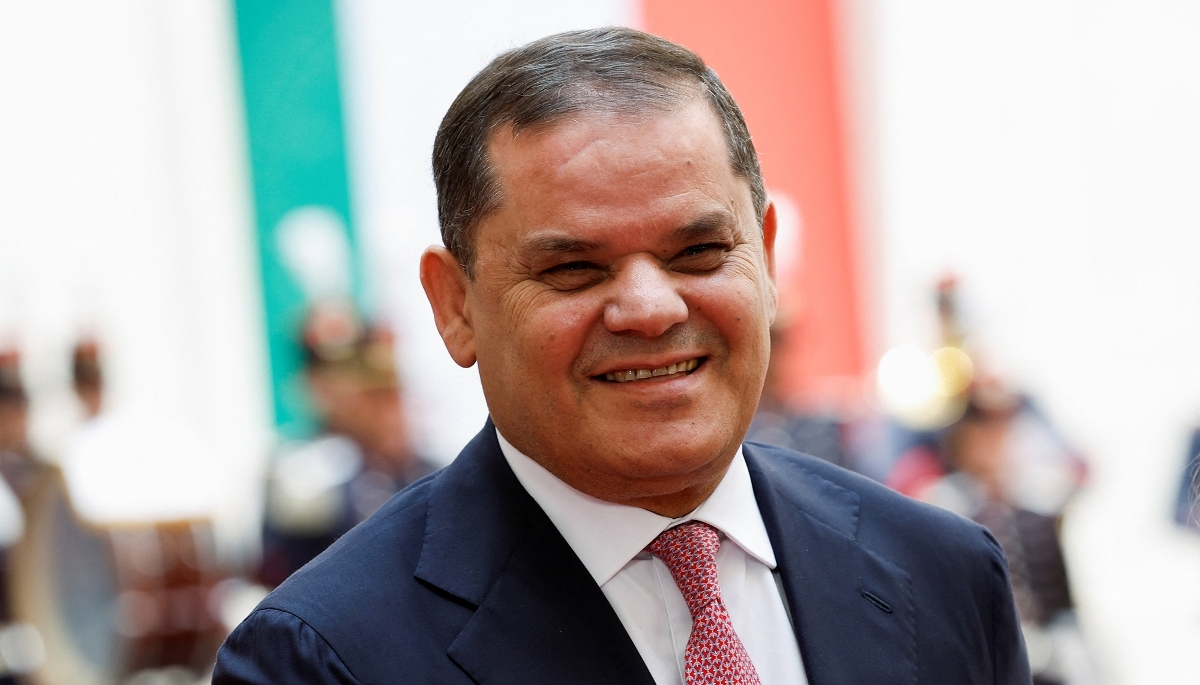 Libyan PM Abdul Hamid Dbeibeh in Rome on 7 May 2026.