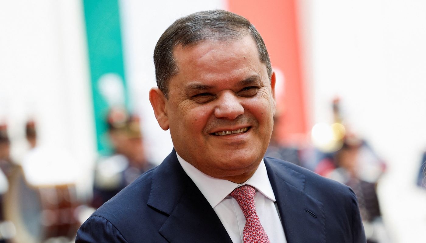 Libyan PM Abdul Hamid Dbeibeh in Rome on 7 May 2026.