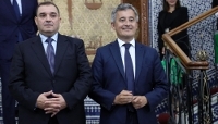 The Algerian Justice Minister, Lotfi Boudjemaa, and his French counterpart, Gérald Darmanin, in Algiers on 18 May 2026.