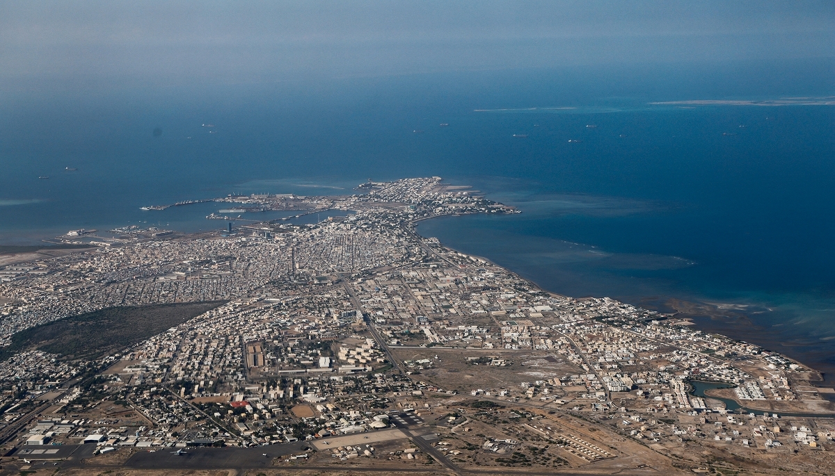 Aerial view of Djibouti City, 21 December 2024.