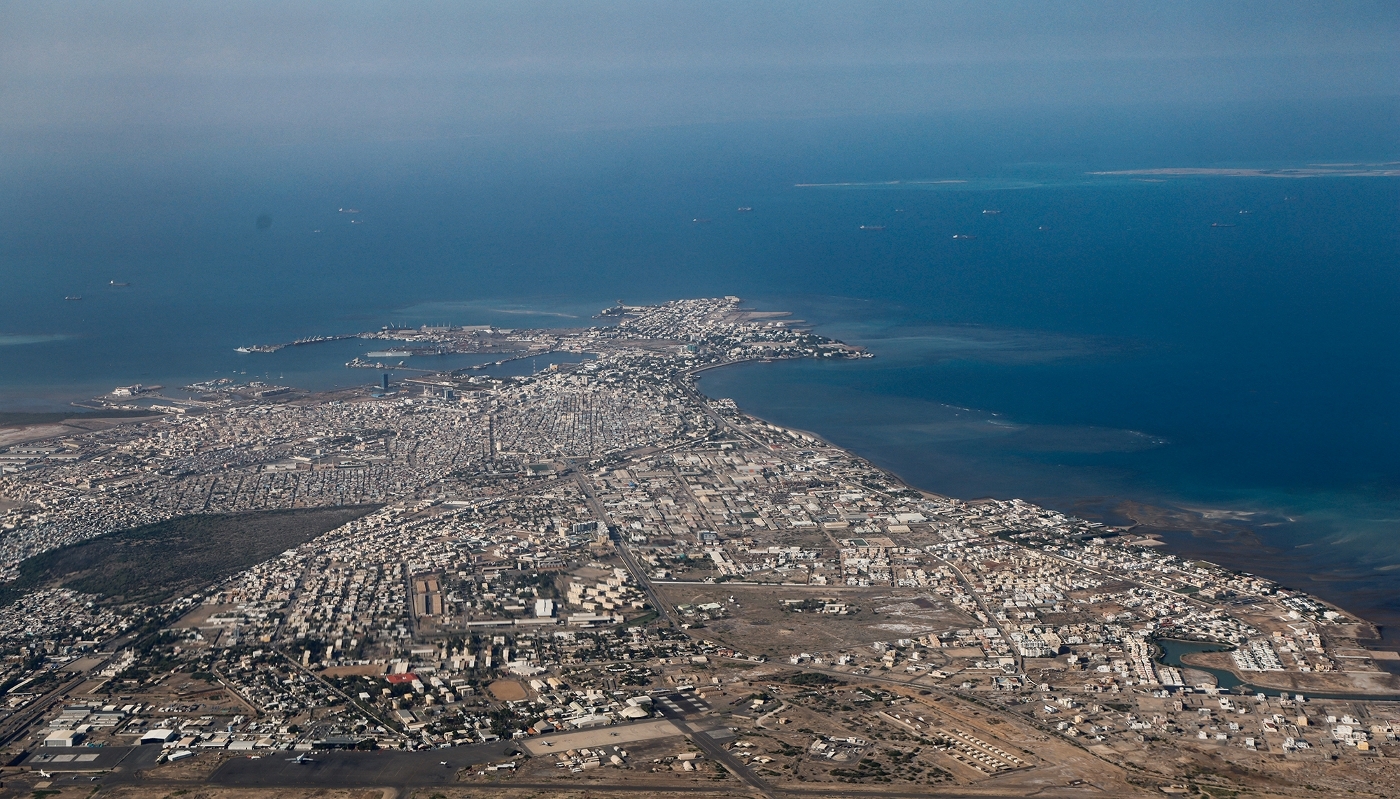 Aerial view of Djibouti City, 21 December 2024.