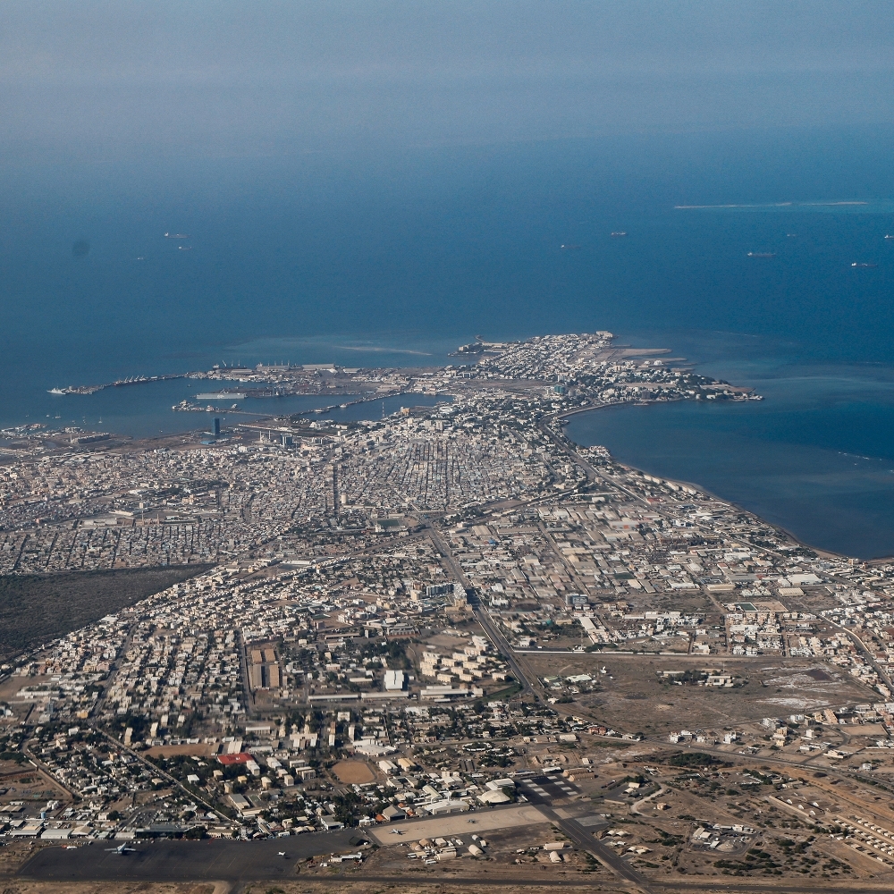 Aerial view of Djibouti City, 21 December 2024.