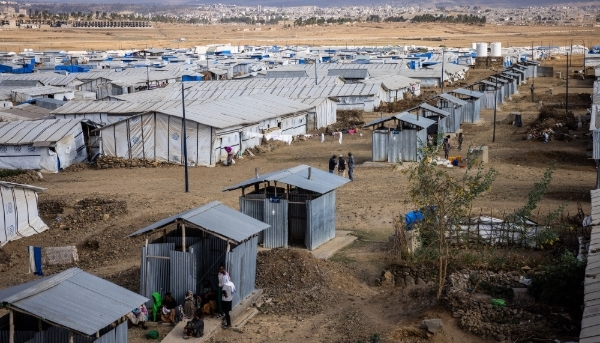 A camp for Tigrean displaced people on the outskirts of the city of Mekelle, Ethiopia, 2024.