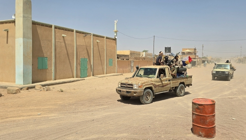 Tuareg rebels from the Azawad Liberation Force in the streets of Kidal, Mali, on 26 April 2026.