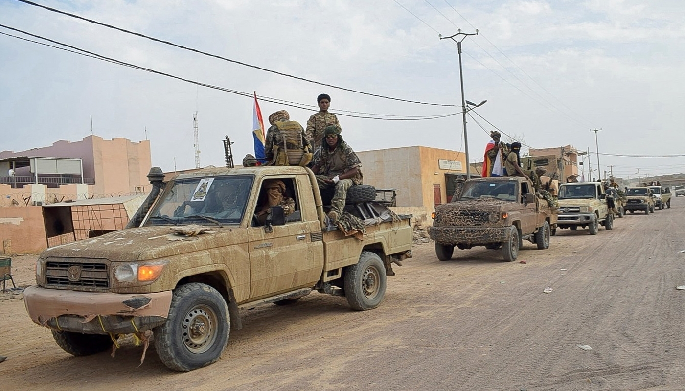 Azawad Liberation Front soldiers in Kidal, Mali, in April 2026.