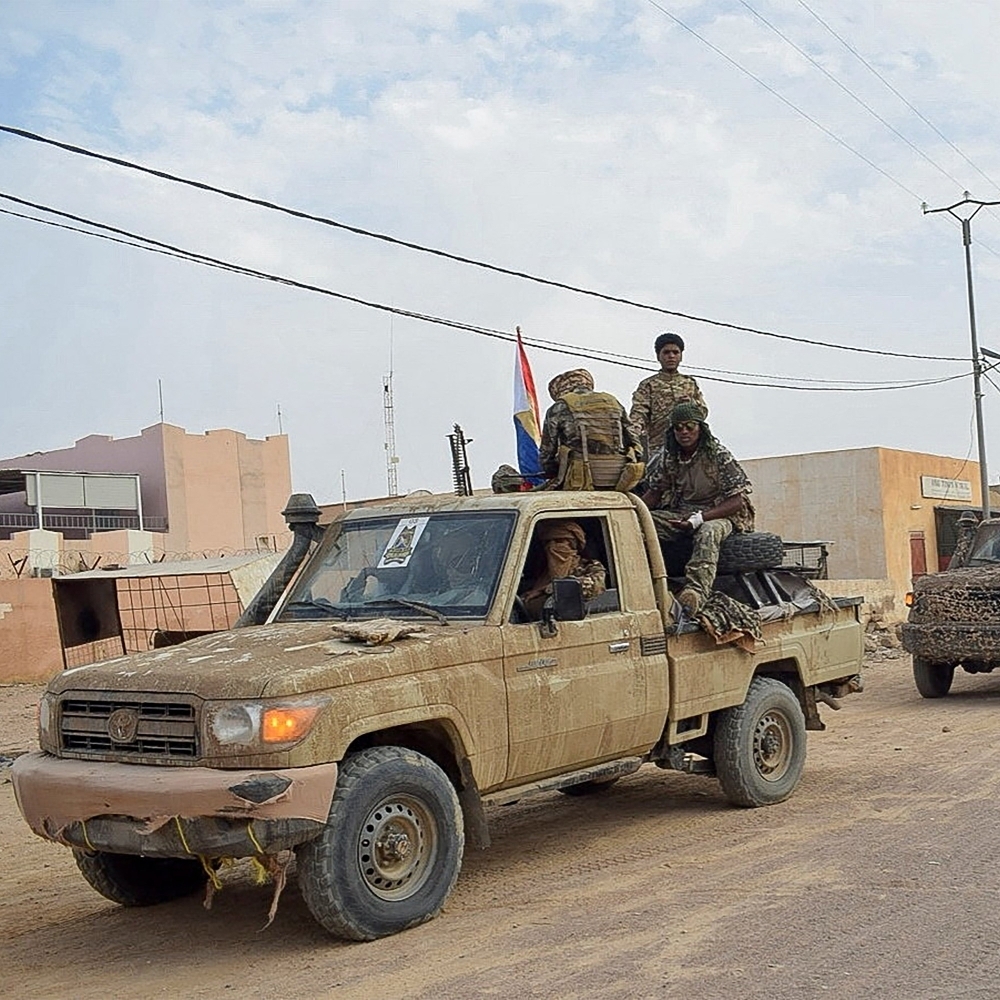 Azawad Liberation Front soldiers in Kidal, Mali, in April 2026.
