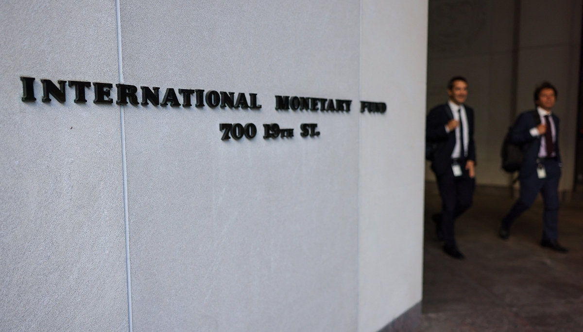 Headquarters of the International Monetary Fund in Washington DC, in April 2026.