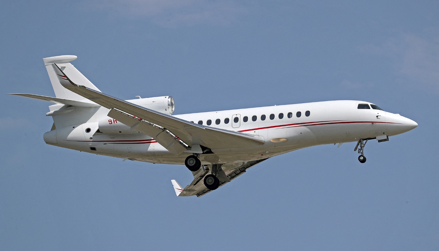 A Dassault Falcon 7X in Barcelona on 27 May 2024.
