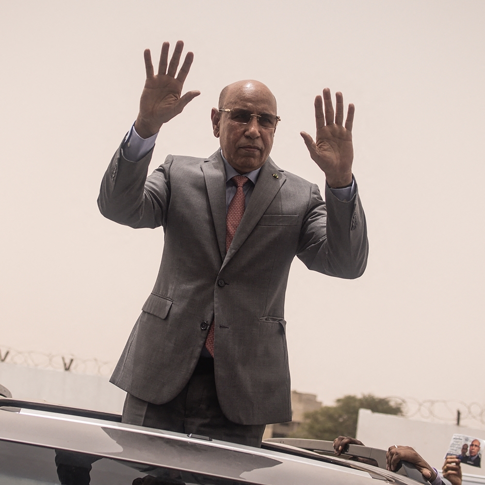 The Mauritanian President, Mohamed Ould Ghazouani, in Nouakchott, in July 2024.