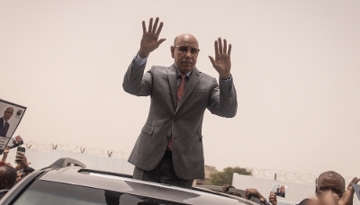 The Mauritanian President, Mohamed Ould Ghazouani, in Nouakchott, in July 2024.