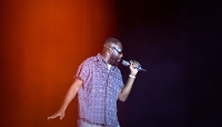 The Congolese singer and rapper Gims, in Radès, Tunisia, in March 2022.