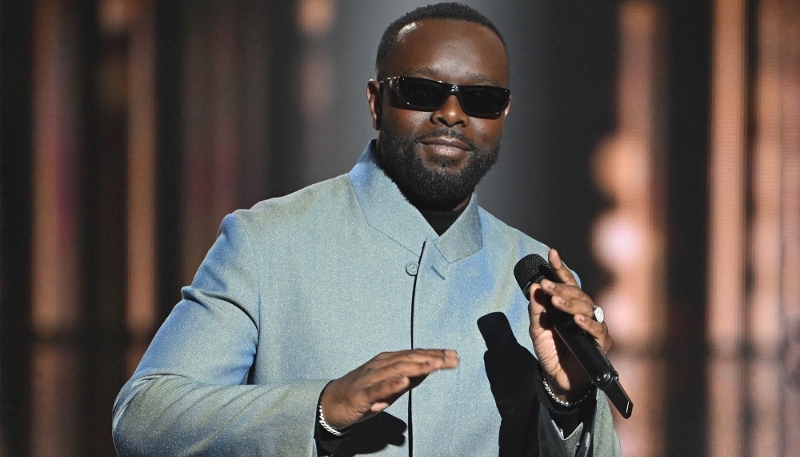 Congolese singer Gims at the Seine Musicale concert hall, on the outskirts of Paris, in February 2025.