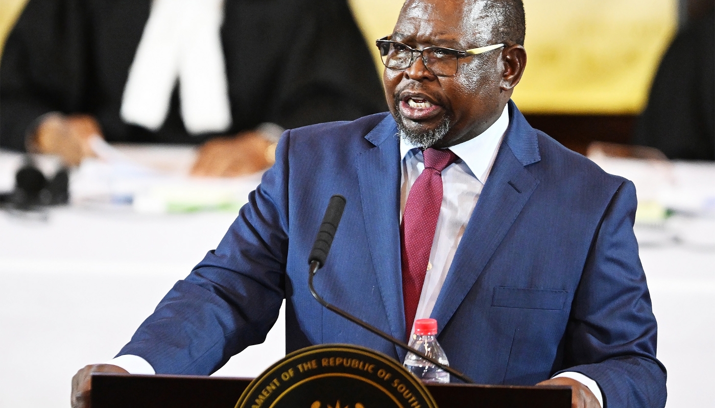 South African Finance Minister Enoch Godongwana in Cape Town, South Africa, 21 February 2024.