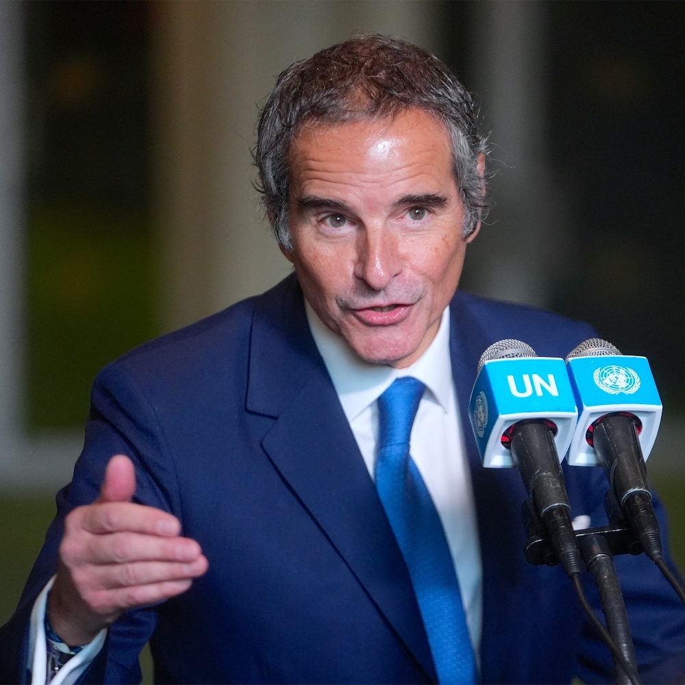 Rafael Grossi, Director General of the International Atomic Energy Agency, in New York, on 21 April 2026.