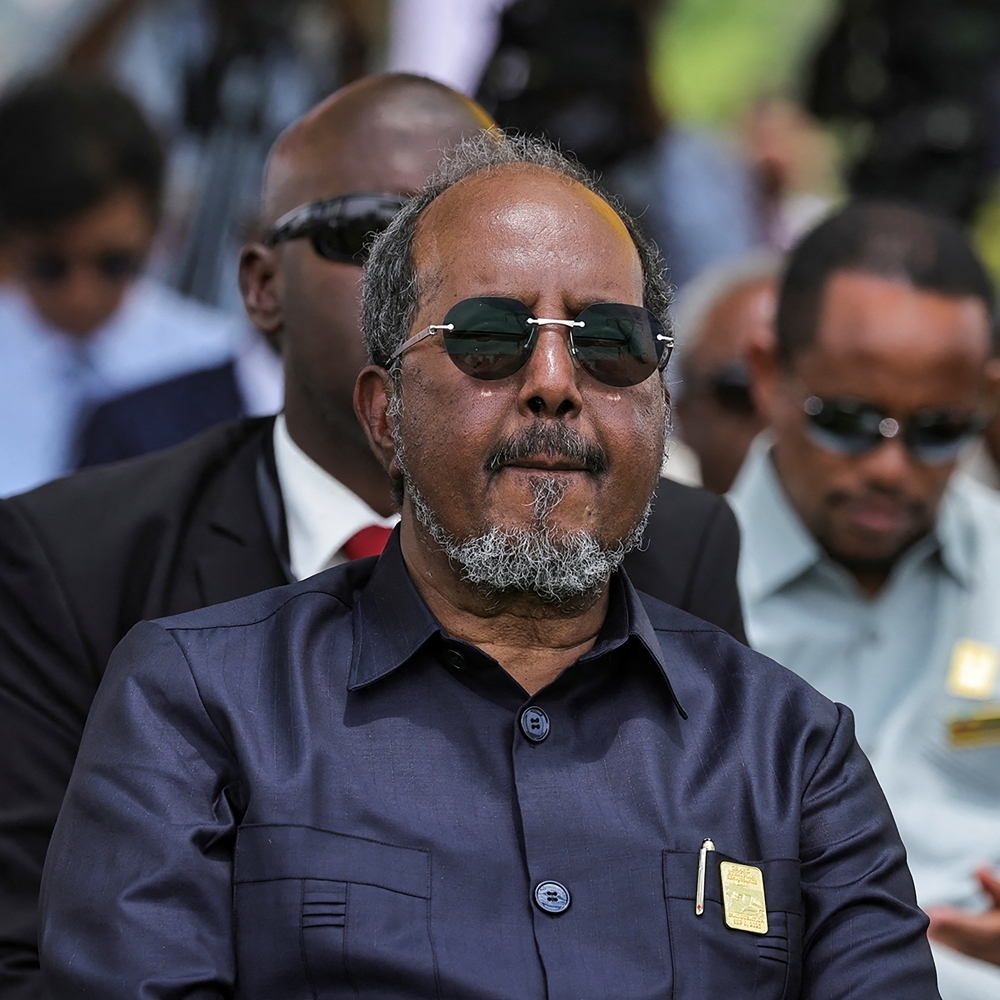Somalia's President Hassan Sheikh Mohamud, in Guba, Ethiopia, 9 September 2025.