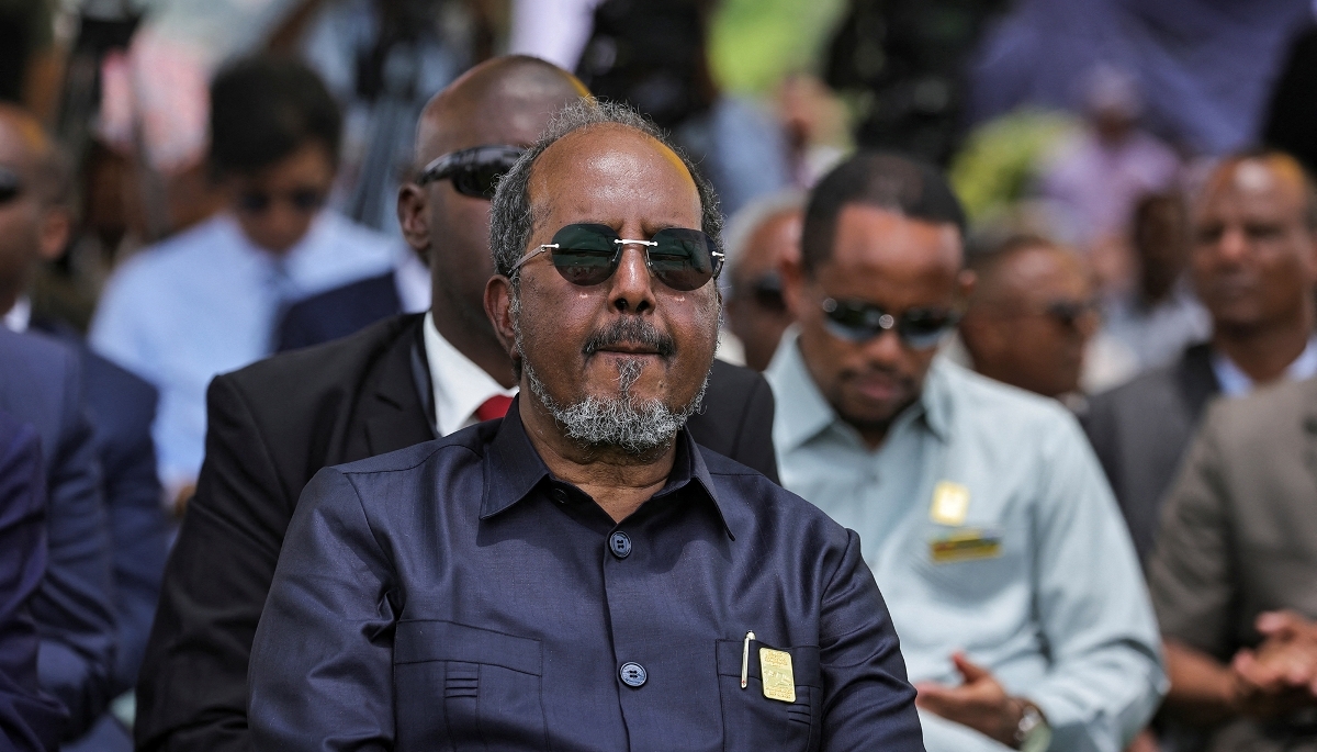Somalia's President Hassan Sheikh Mohamud, in Guba, Ethiopia, 9 September 2025.
