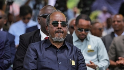 Somalia's President Hassan Sheikh Mohamud, in Guba, Ethiopia, 9 September 2025.