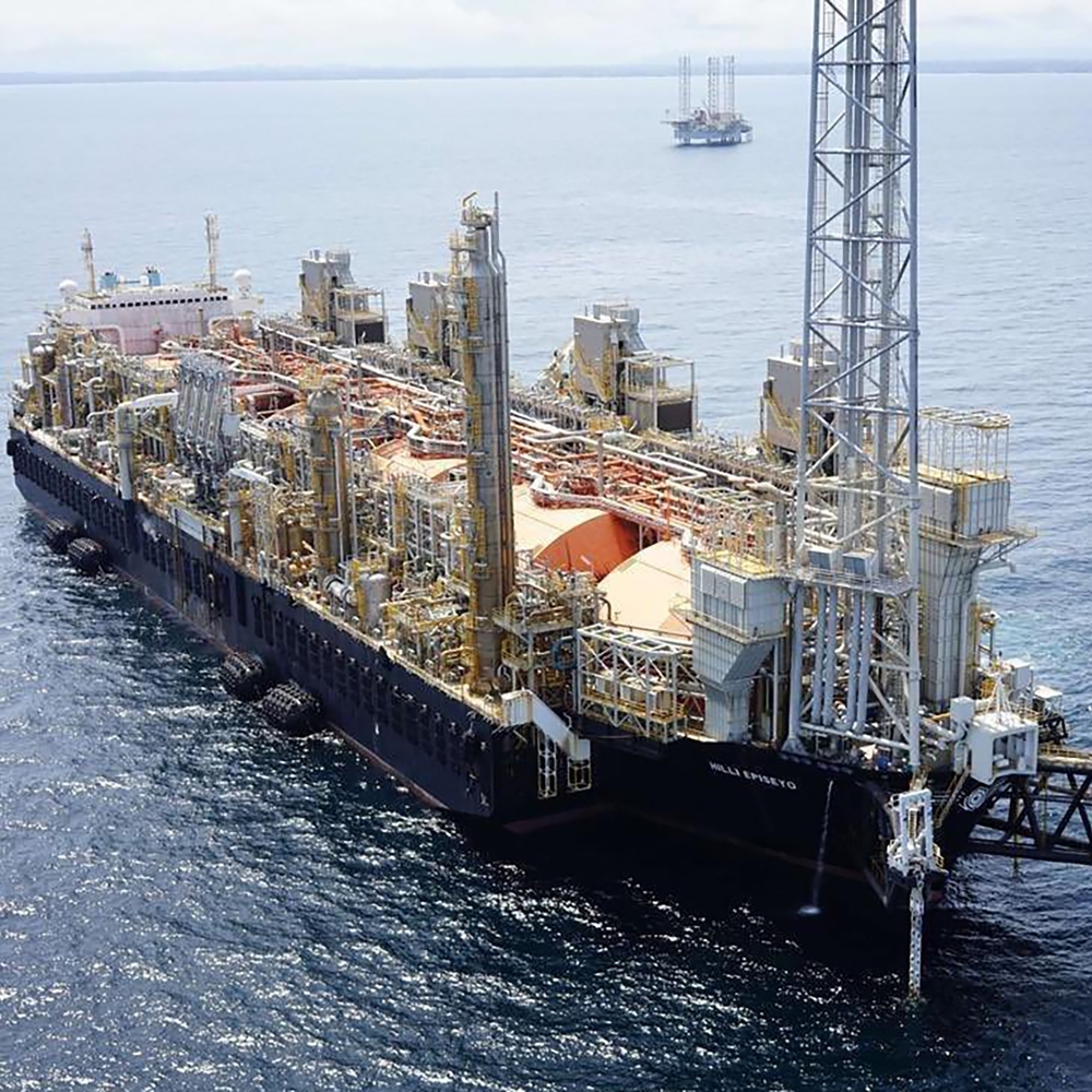 The Hilli Episeyo FLNG vessel off the coast of Argentina, May 2025.