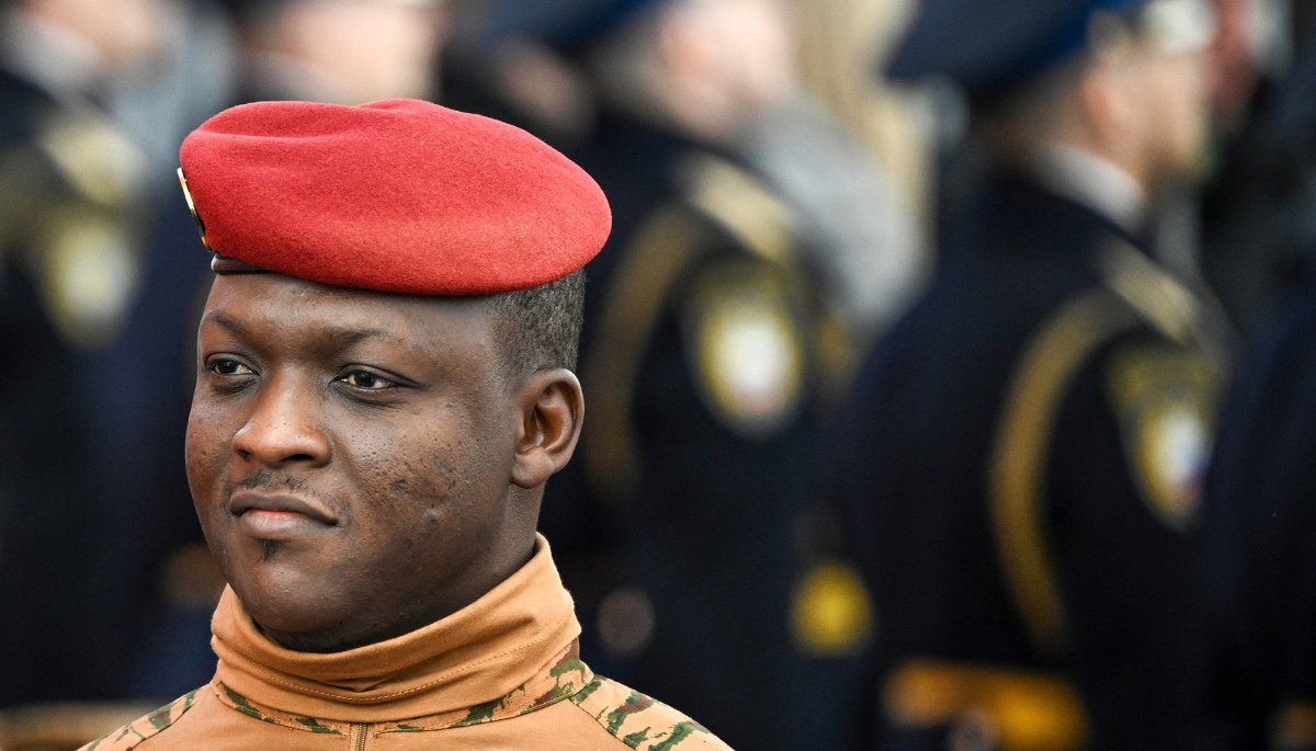 Burkina Faso President Ibrahim Traore in Moscow, 9 May 2025.