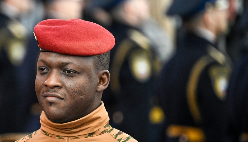 Burkina Faso President Ibrahim Traore in Moscow, 9 May 2025.