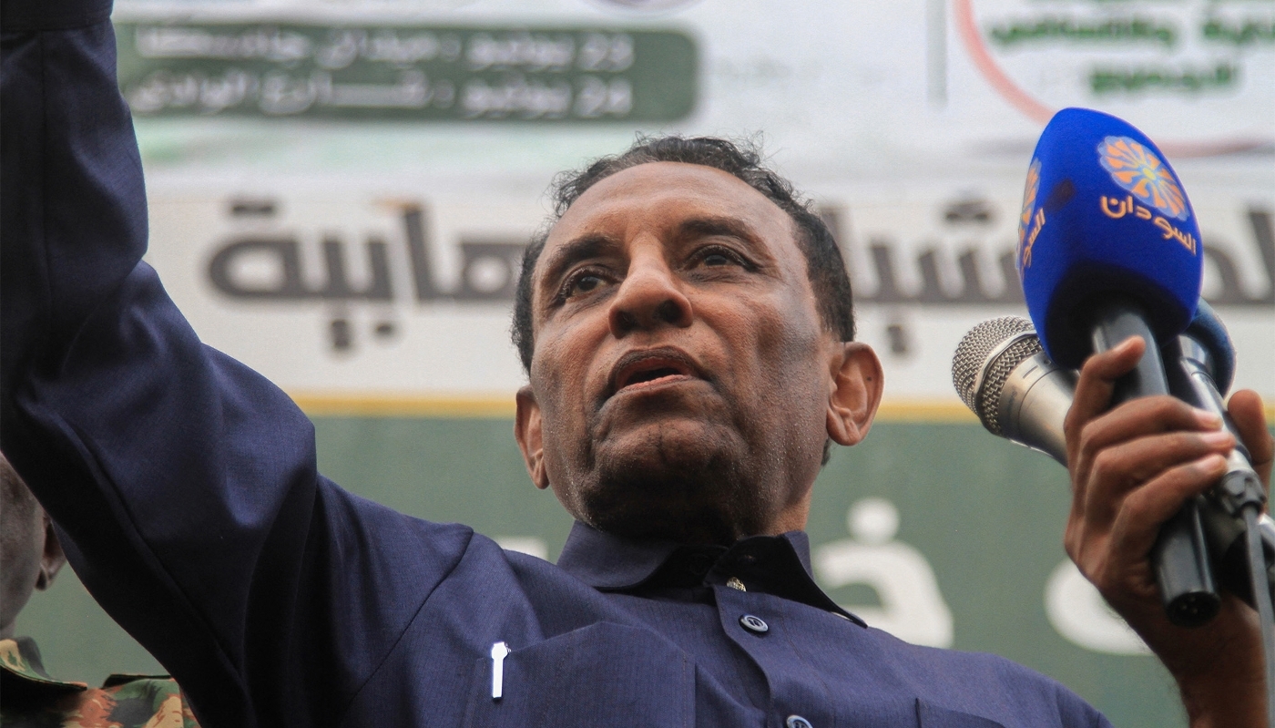 Sudanese Prime Minister Kamil Idris during a visit in Omdurman, in July 2025.