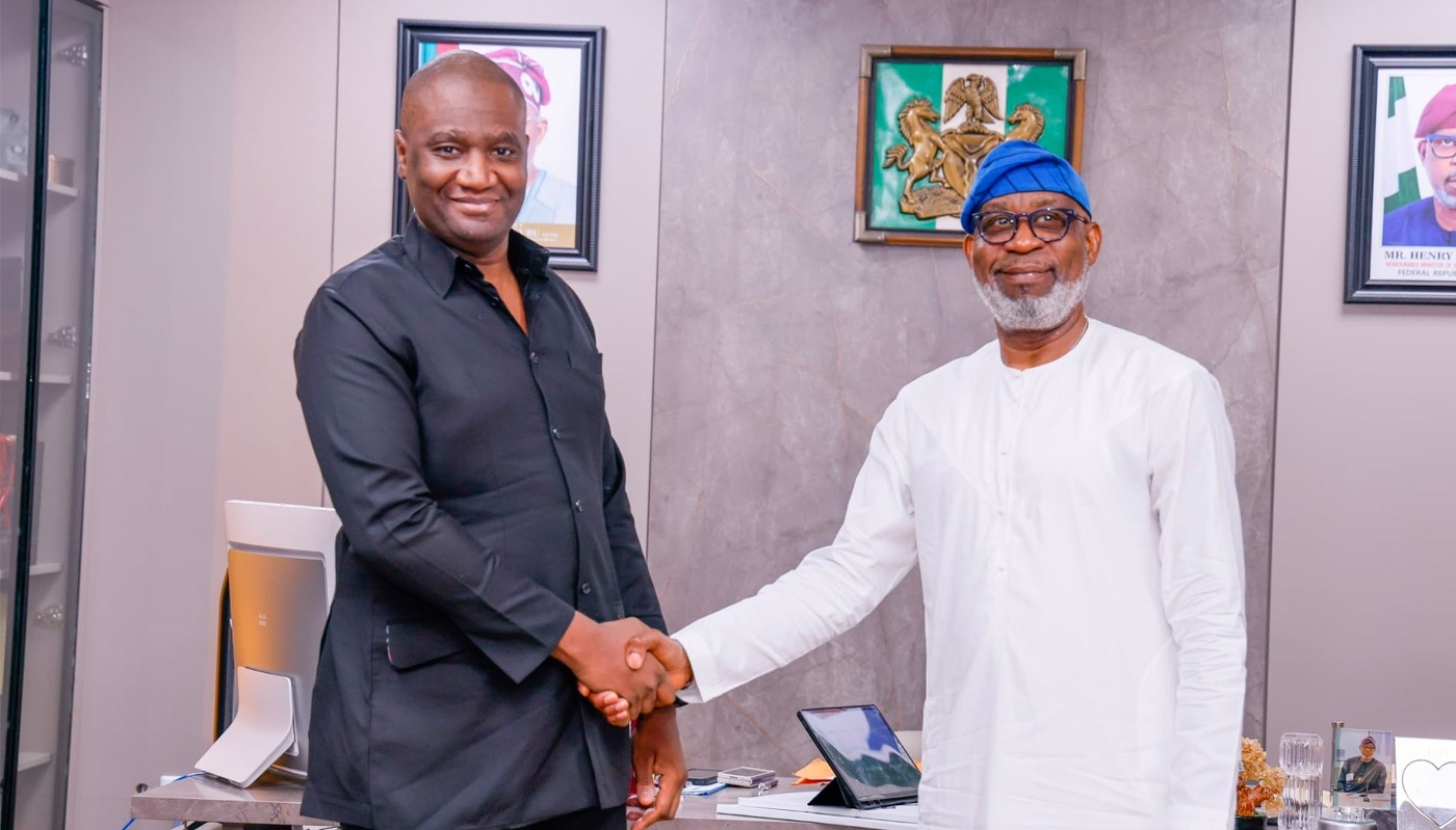 Jidayi Ijudigal (left) with Minister of Mines Henry Dele Alake in Abuja, June 2025.