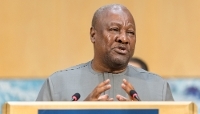 Ghanaian President John Dramani Mahama in Geneva, Switzerland, in May 2026.