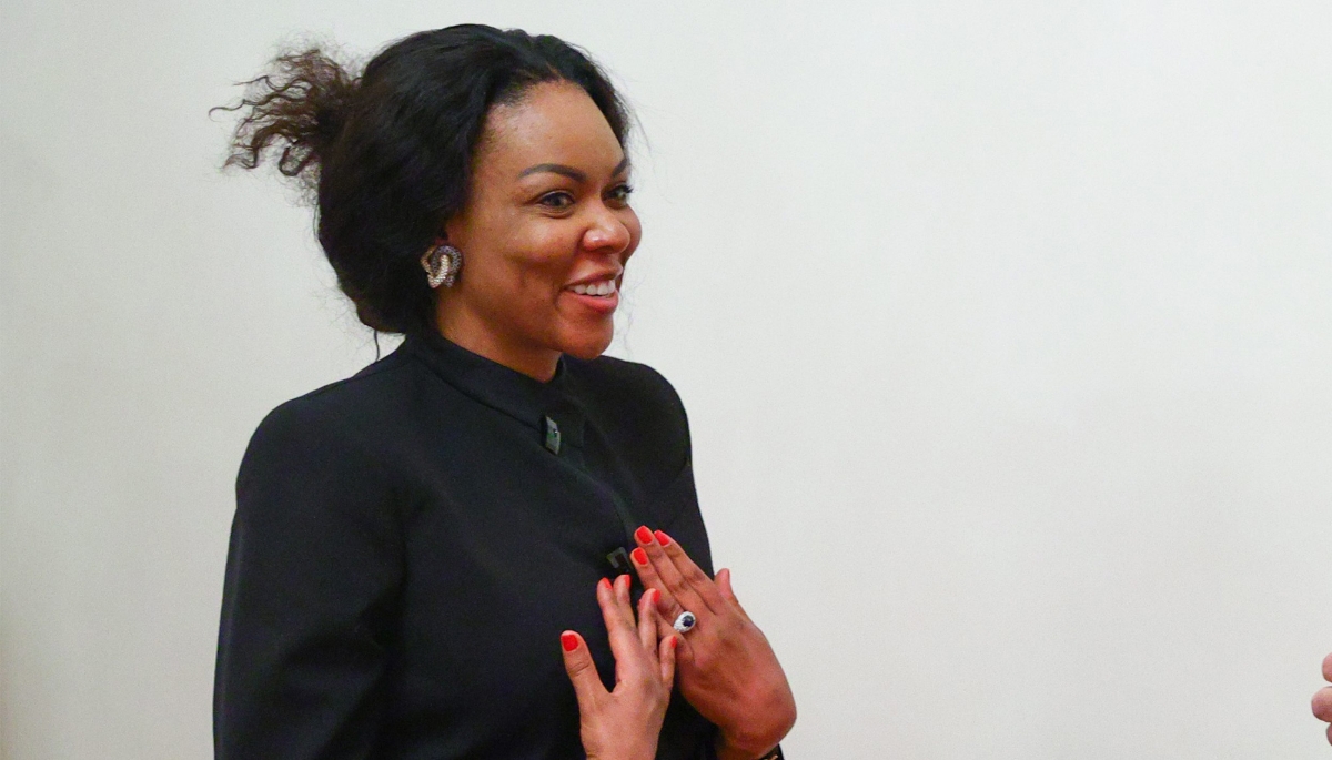 Françoise Joly, advisor to Congolese President Denis Sassou-Nguesso in Moscow in March 2021.
