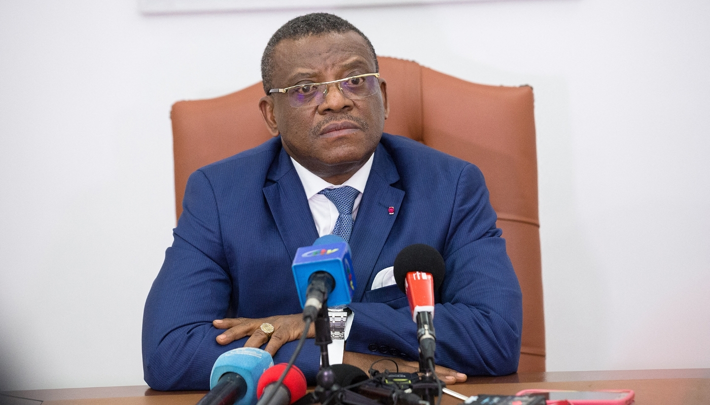 Cameroonian Prime Minister Joseph Dion Ngute in Yaoundé, in October 2019.
