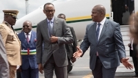 Rwandan President Paul Kagame (left) and his Central African counterpart, Faustin-Archange Touadéra, in Bangui in October 2019.