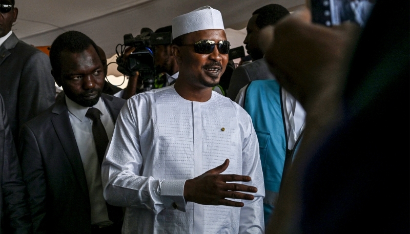 Chad's President Mahamat Idriss Deby in N'Djamena on 6 May 2024.