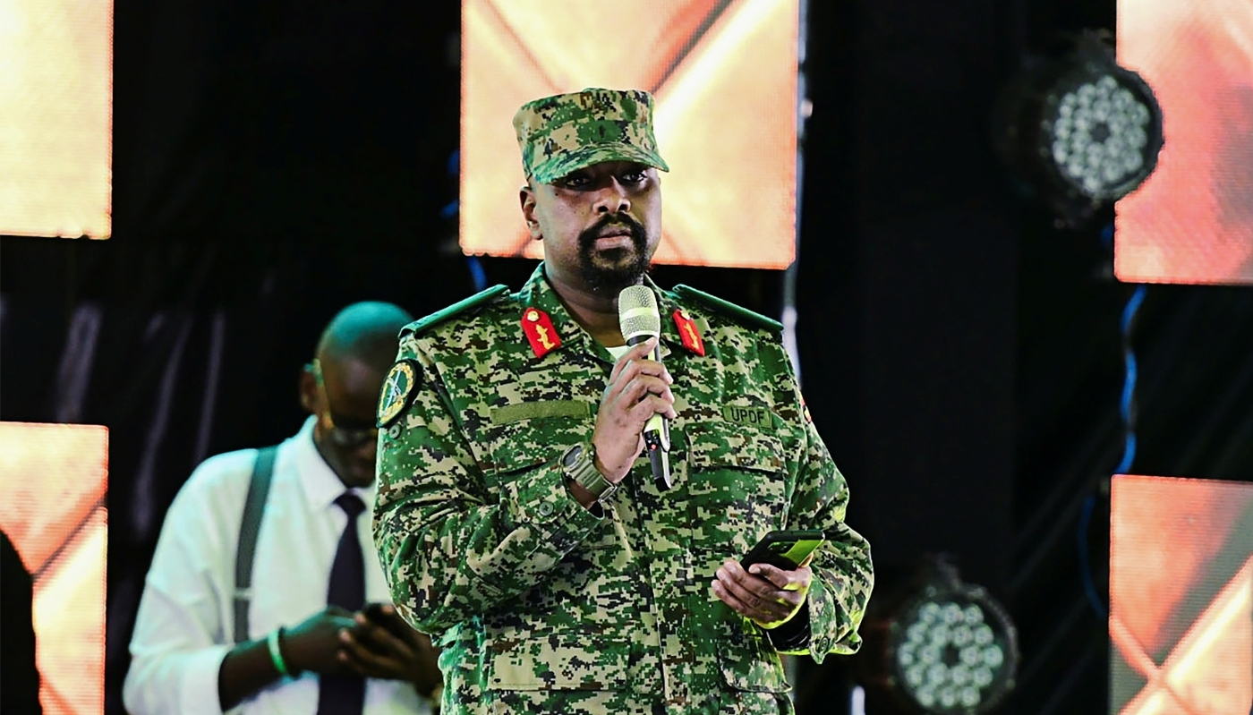 Muhoozi Kainerugaba, the son of Uganda's President Yoweri Museveni, in Entebbe, Uganda, on 7 May 2022.