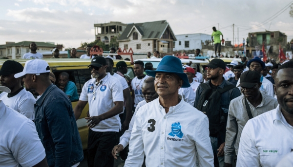 Moise Katumbi at an election rally in Goma on 23 November 2023.